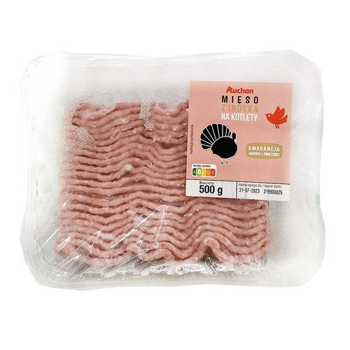Mięso z indyka na kotlety  Auchan 500 g